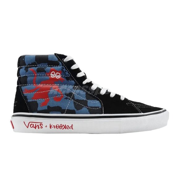 Vans Skate Sk8-Hi Krooked By Natas For Ray Barbee Black Shoe Sneaker Mens 12 US - Picture 14 of 14